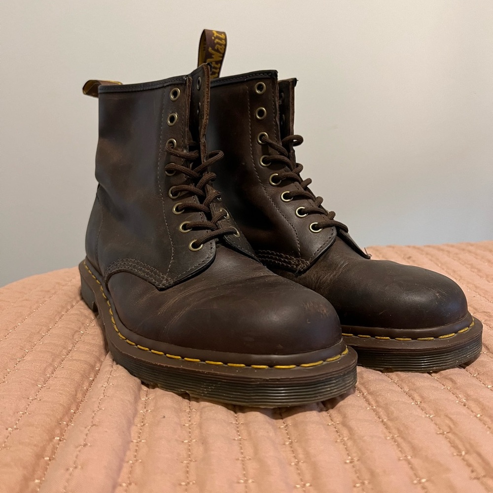 Doc Martens 1460 Crazy Horse Leather Lace Up Boots